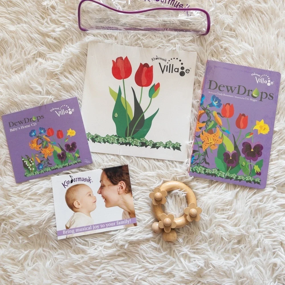 NWT Kindermusik Dew Drops Music Set Musical Toys CD Book and Instrument